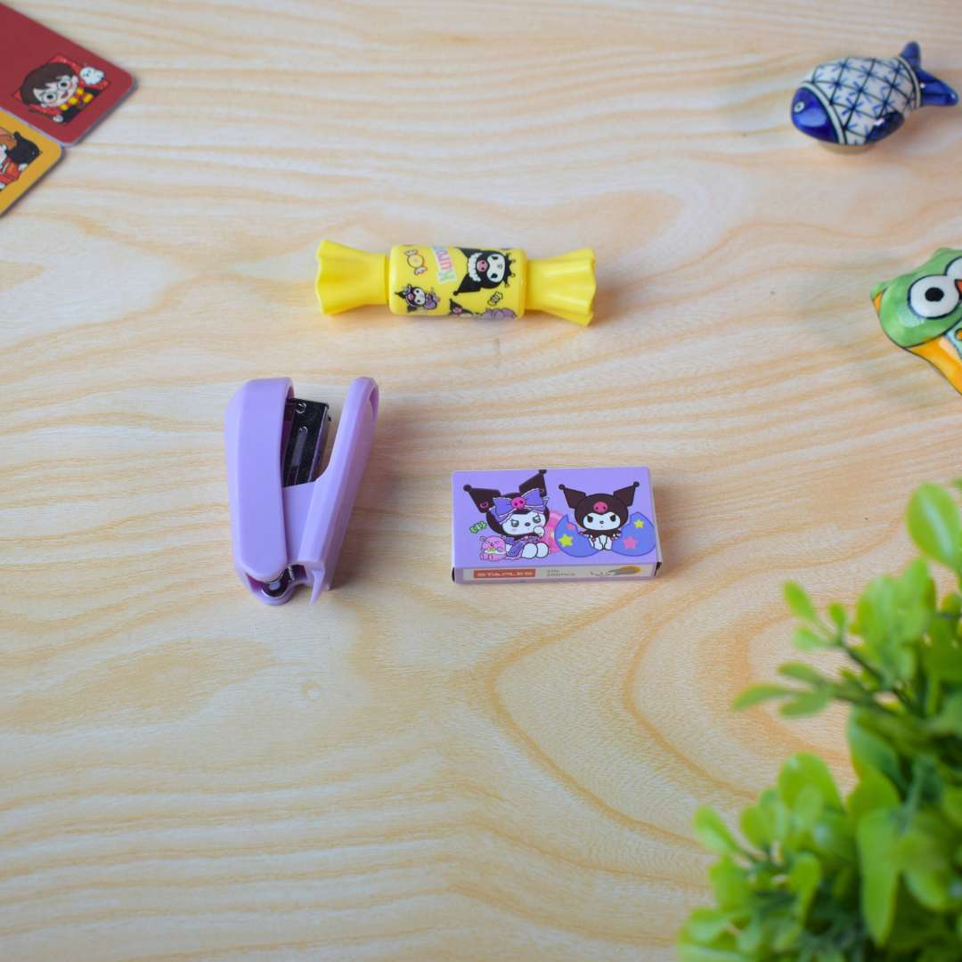 Mini stapler with staple pins set for students' art & craft