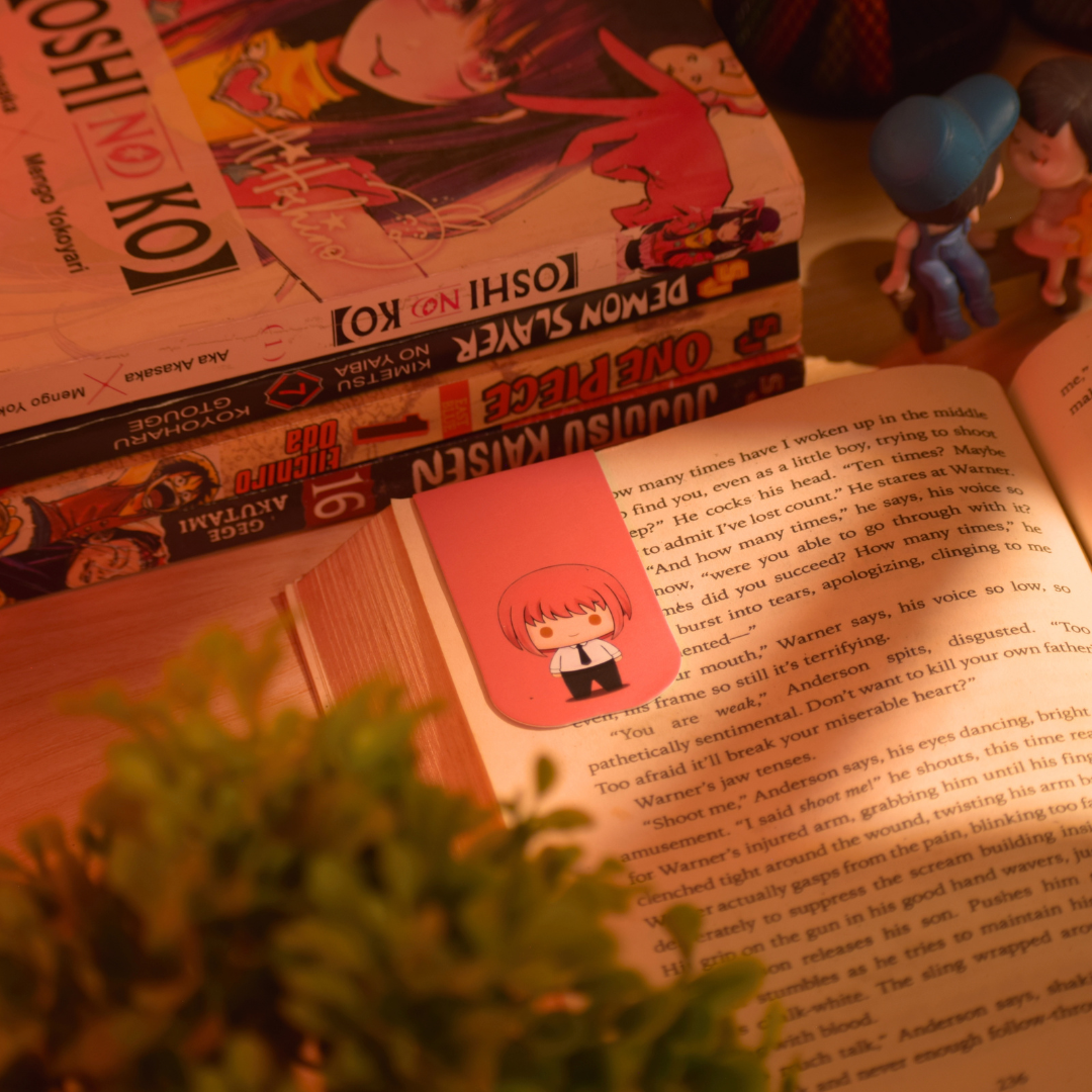 Chainsaw Man Magnetic Bookmarks – Set of 6 | Chibi Denji, Power, Makima, Pochita & More
