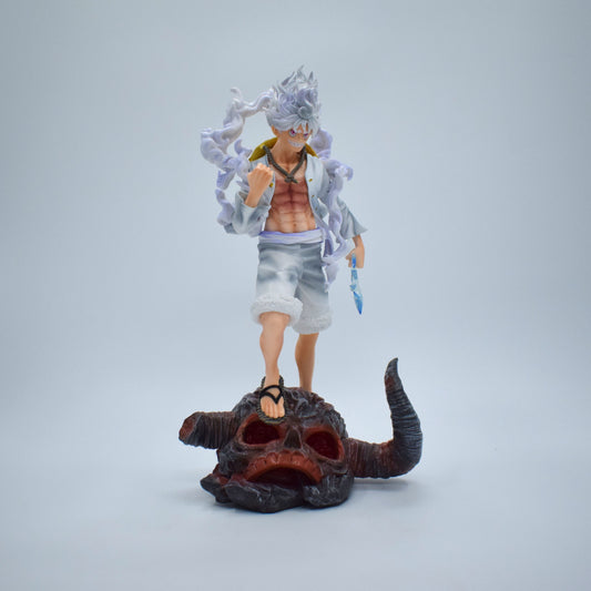 Gear 5 Luffy – 38cm Premium Anime Figure with LED Skull Base
