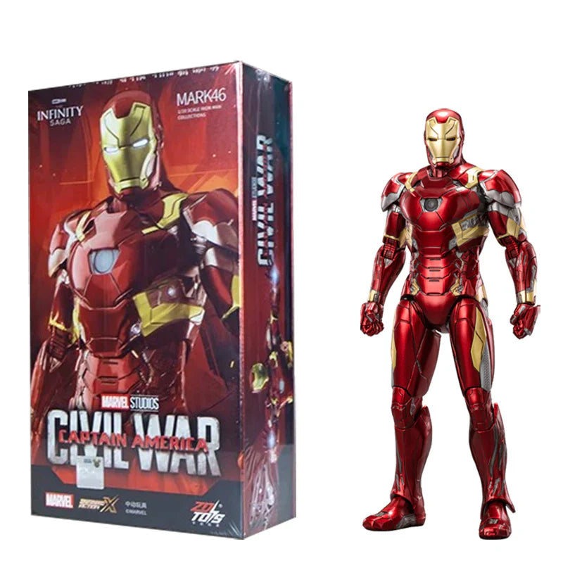 Iron Man Mark XLVI ZD Toys Action Figure – 1/10 Scale Marvel Collectible (Captain America: Civil War)