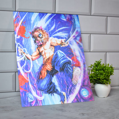 Demon Slayer Tanjiro, Inosuke & Nezuko Action Artwork – 3D Lenticular A3 Poster