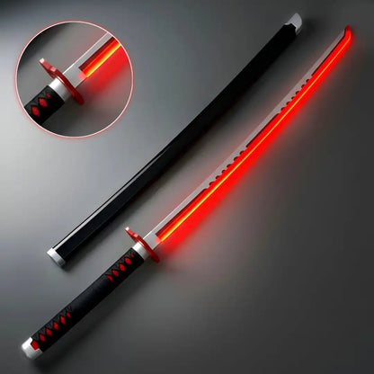 Tanjiro Kamado – Demon Slayer Flame Black LED Katana Replica (104 cm)