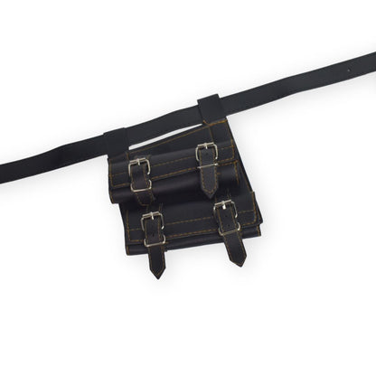 Katana Sword Holder Belt with Dual Holster (Black / White)