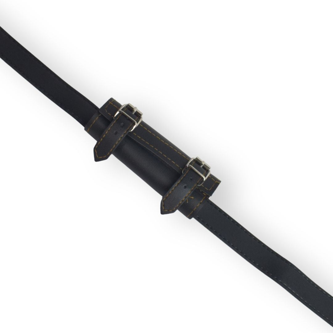 Katana Sword Holder Belt with Single Holster (Black / White)