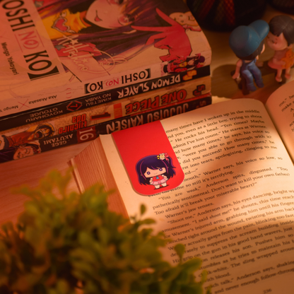 Oshi no Ko Magnetic Bookmarks – Set of 6 | Chibi Ai, Ruby, Aqua, Kana & More