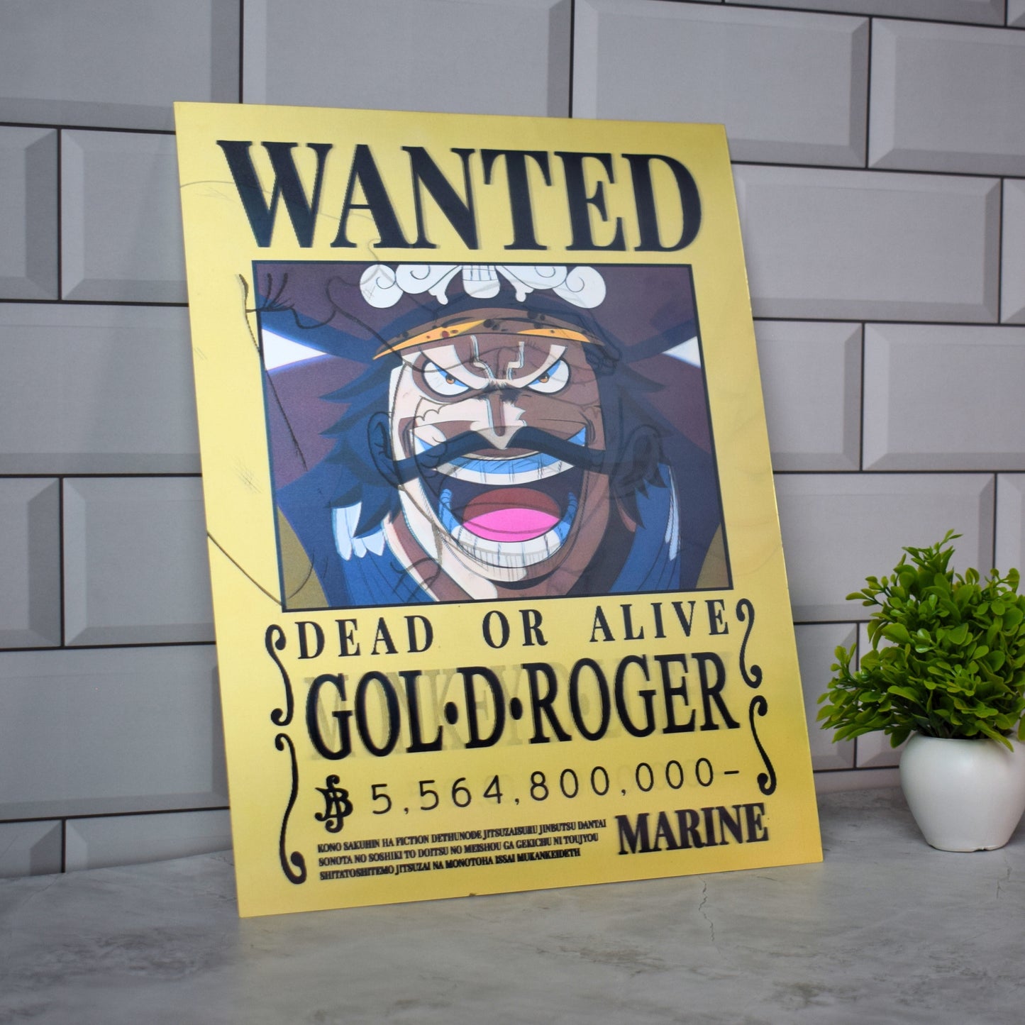 Gold D. Roger Wanted Poster – One Piece – 3D Lenticular A3 Poster
