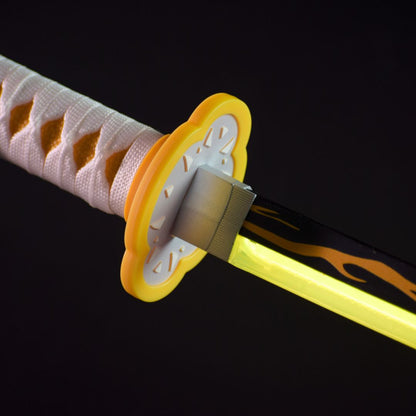 Zenitsu Agatsuma Smoke Katana Sword – Demon Slayer 103cm Multi-Color LED Glowing Blade V2