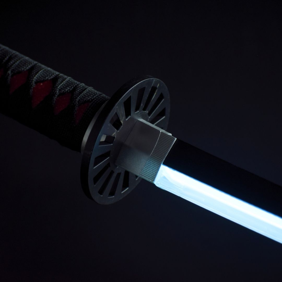 Tanjiro Kamado Black Smoke Katana Sword – Demon Slayer 103cm Multi-Color LED Glowing Blade V2