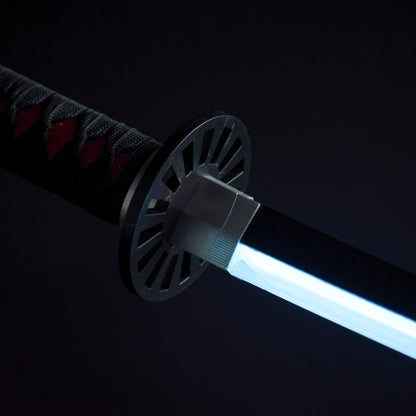 Tanjiro Kamado Black Smoke Katana Sword – Demon Slayer 103cm Multi-Color LED Glowing Blade V2