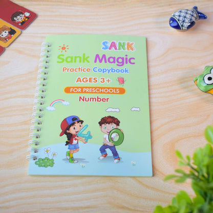 (Combo) Sank Magic Practice Copybook- Alphabet, Numbers, Drawing & Math