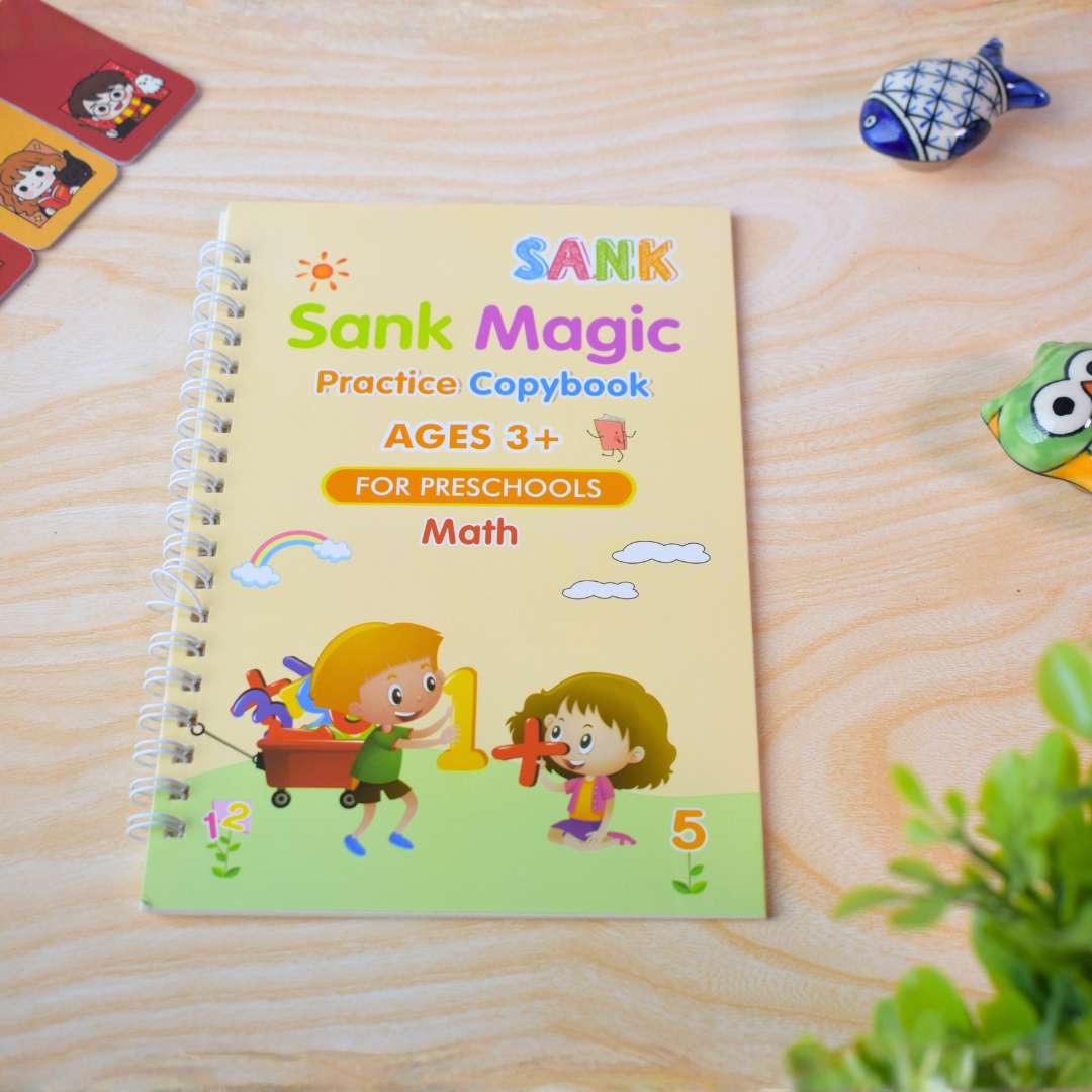 (Combo) Sank Magic Practice Copybook- Alphabet, Numbers, Drawing & Math