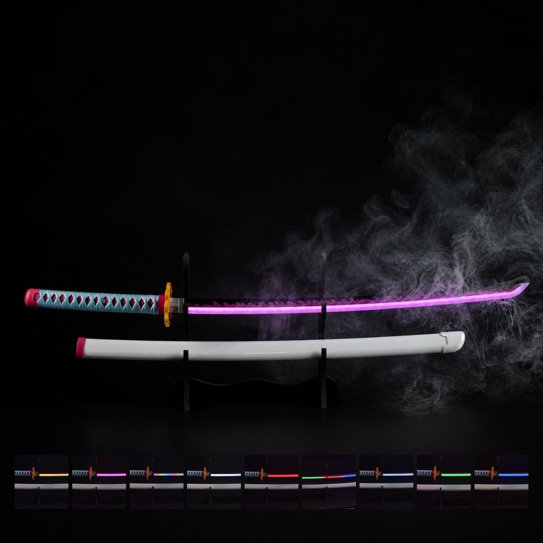 Mitsuri Kanroji Smoke Katana Sword – Demon Slayer 103cm Multi-Color LED Glowing Blade V2