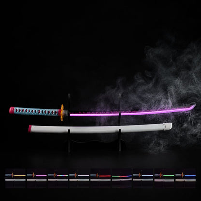 Mitsuri Kanroji Smoke Katana Sword – Demon Slayer 103cm Multi-Color LED Glowing Blade V2