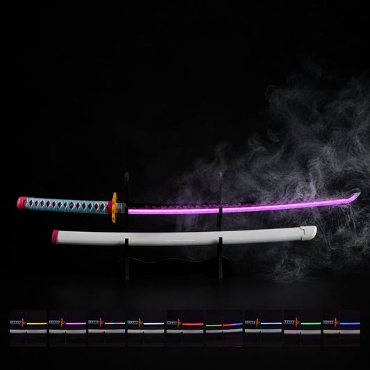 Mitsuri Kanroji Smoke Katana Sword – Demon Slayer 103cm Multi-Color LED Glowing Blade V2