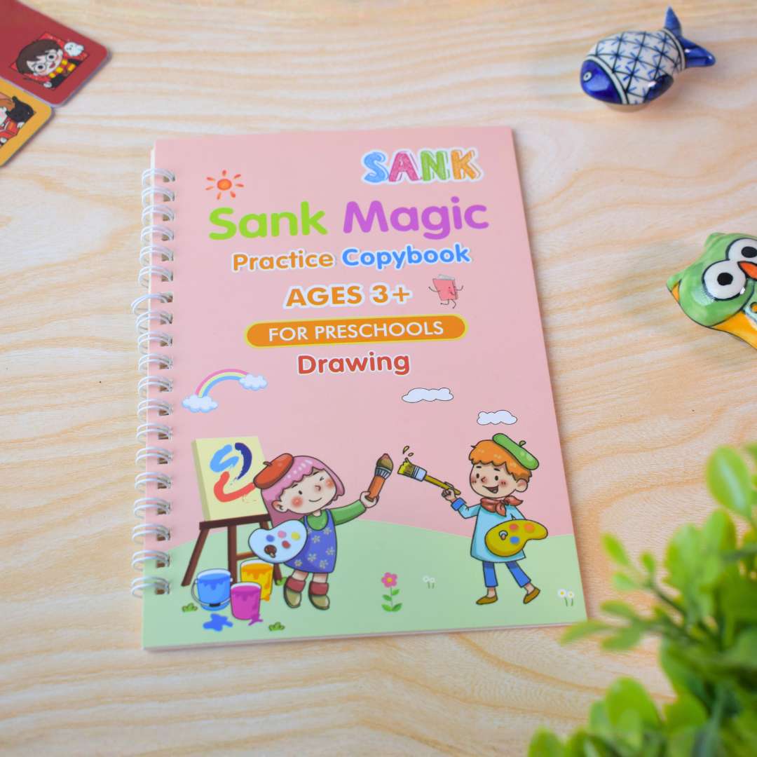 (Combo) Sank Magic Practice Copybook- Alphabet, Numbers, Drawing & Math
