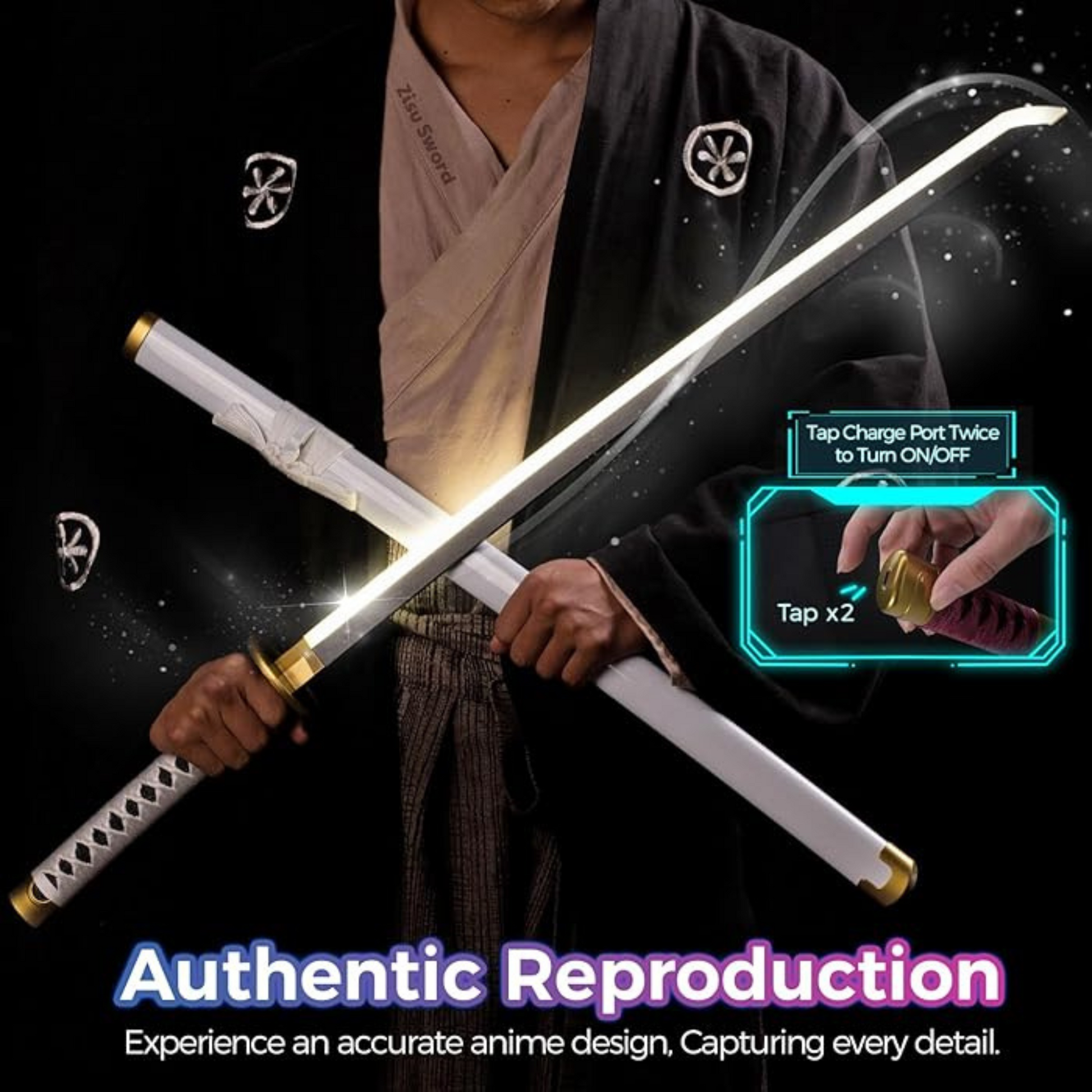 Zoro Wado Ichimonji LED Katana replica – One Piece anime collectible sword