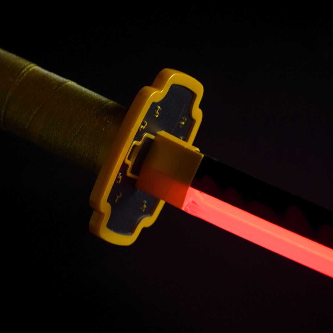 Yoriichi Tsugikuni Smoke Katana Sword – Demon Slayer 103cm Multi-Color LED Glowing Blade V2