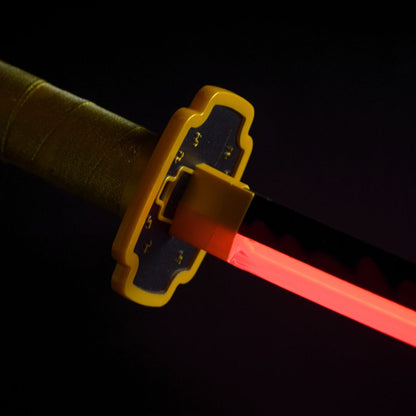 Yoriichi Tsugikuni Smoke Katana Sword – Demon Slayer 103cm Multi-Color LED Glowing Blade V2