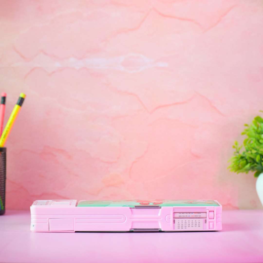 Cute Girl Cartoon Theme Multi-Compartment Pencil Box for Kids