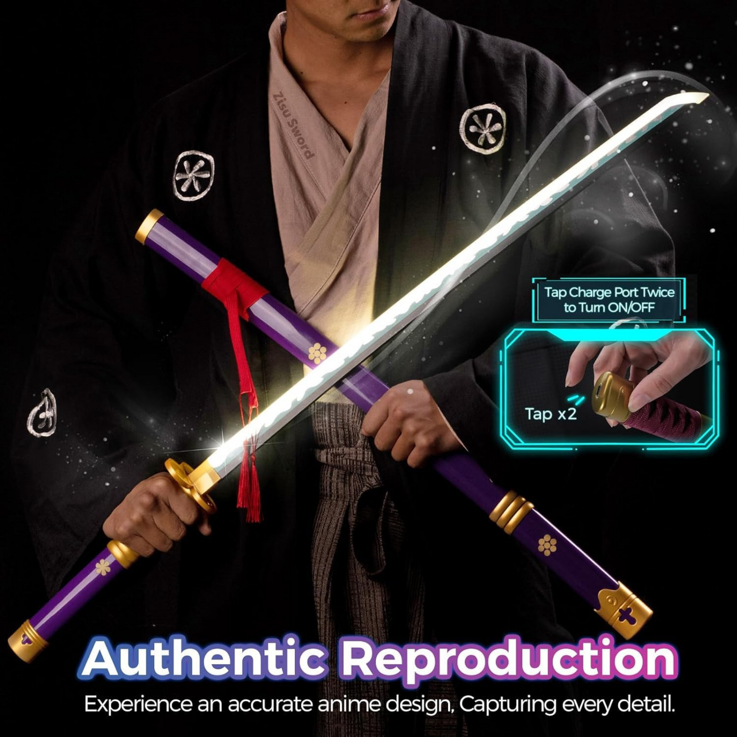 Roronoa Zoro Enma Purple LED Katana