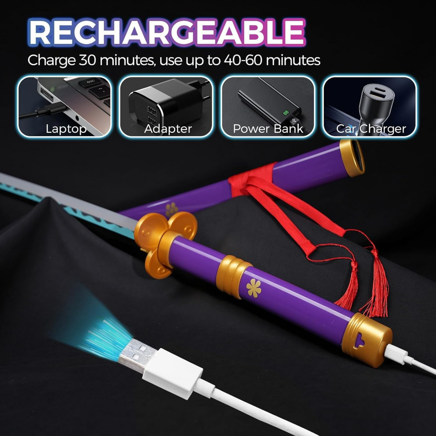Roronoa Zoro Enma Purple LED Katana