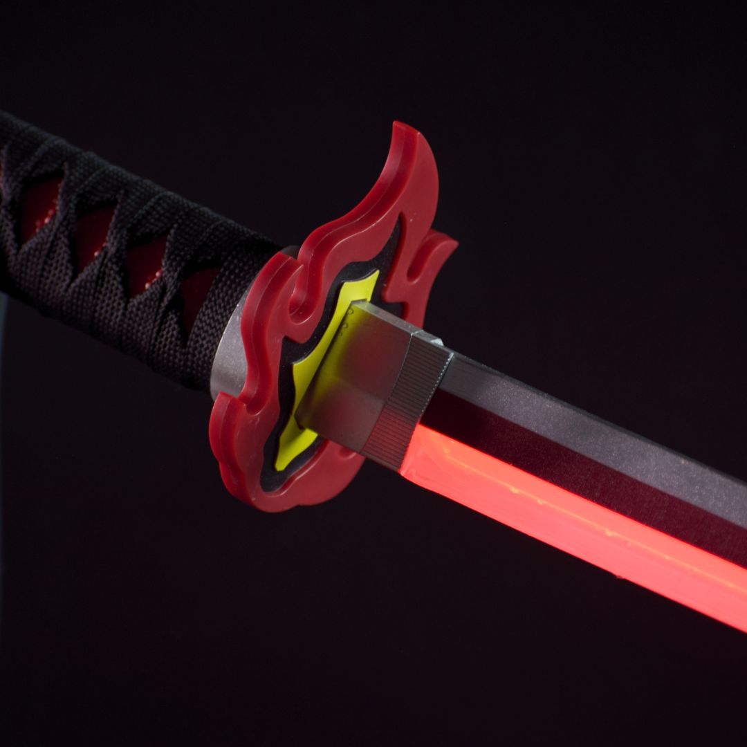 Tanjiro Kamado Smoke Katana Sword – Demon Slayer 103cm Multi-Color LED Glowing Blade V2