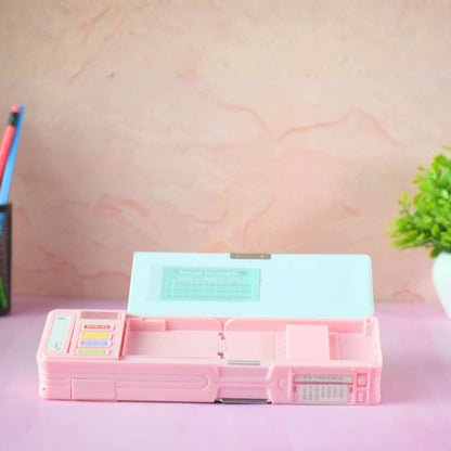 Cute Girl Cartoon Theme Multi-Compartment Pencil Box for Kids