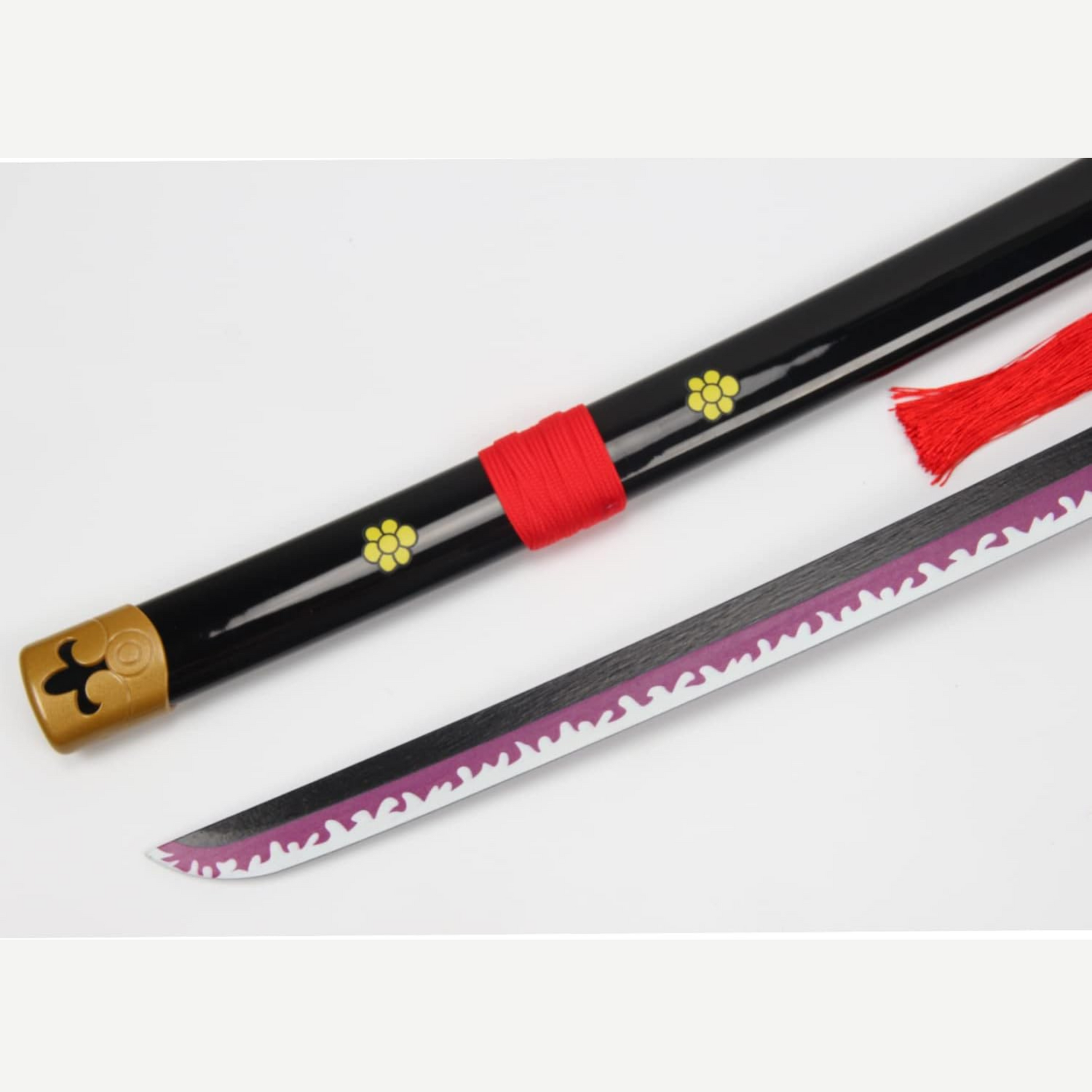 One Piece Yama Enma black LED katana replica with glowing blade – 108 cm