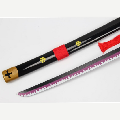 One Piece Yama Enma black LED katana replica with glowing blade – 108 cm