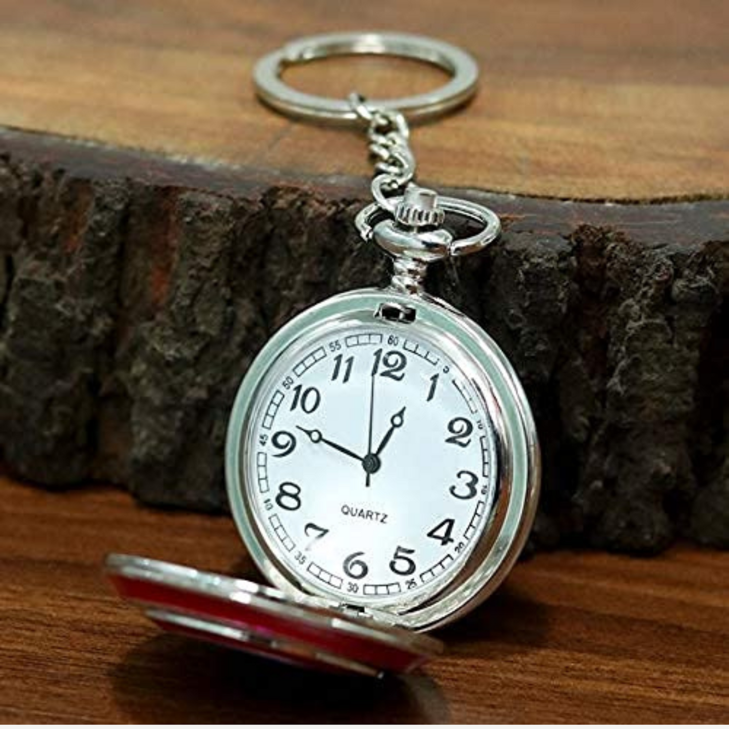 Captain America Shield Pocket Watch Metal Keychain