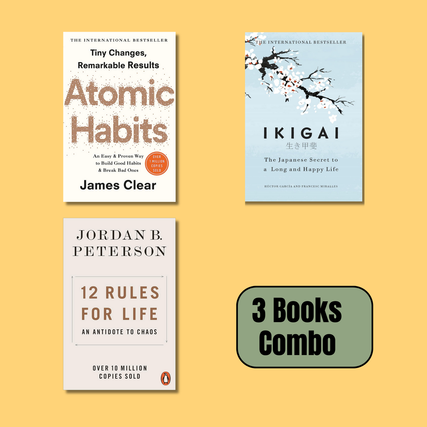 [Combo] Atomic Habit-Ikigai-12 Rules for Life (Paperback)