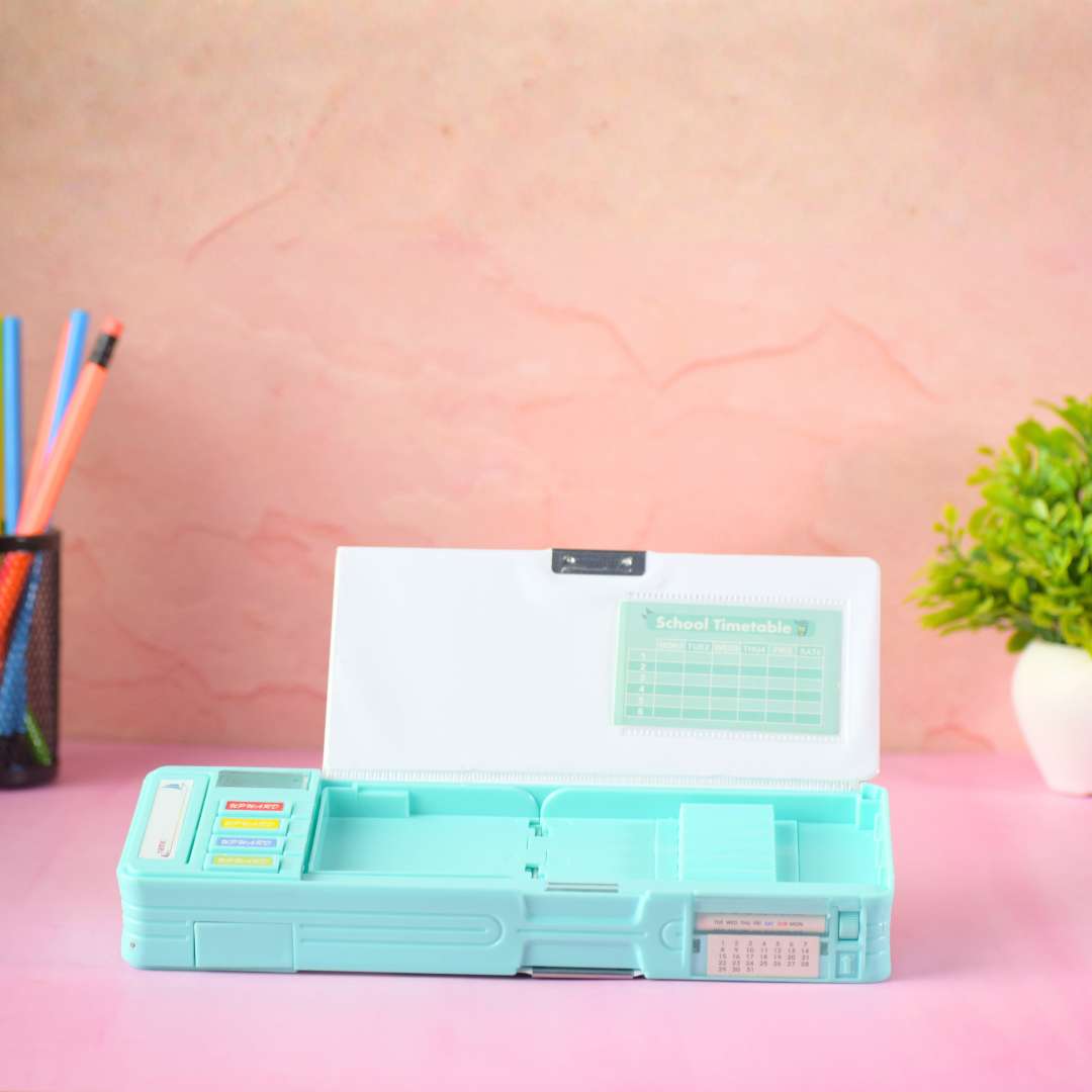 Cute Girl Cartoon Theme Multi-Compartment Pencil Box for Kids
