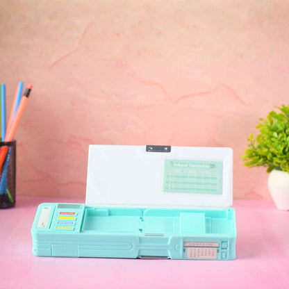Cute Girl Cartoon Theme Multi-Compartment Pencil Box for Kids