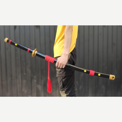 One Piece Yama Enma black LED katana replica with glowing blade – 108 cm