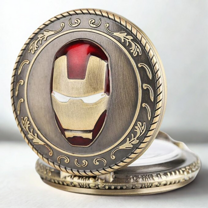 Iron Man Pocket Watch Metal Keychain