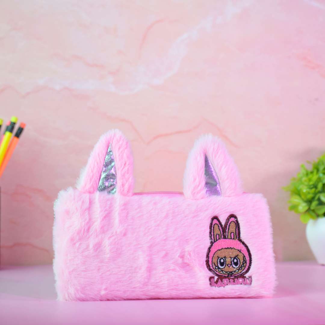 Pencil Pouch Stationery Organizer – Cute Unicorn & Plush Bunny Designs (Yellow, Blue, Pink, Grey & Multicolor)