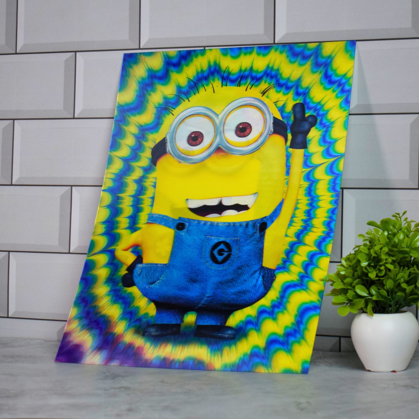 Minions Surf Pose Vibrant Character Art – 3D Lenticular A3 Poster