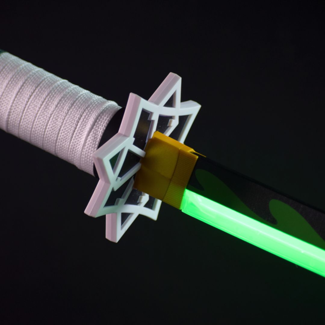 Sanemi Shinazugawa Smoke Katana Sword – Demon Slayer 103cm Multi-Color LED Glowing Blade V2