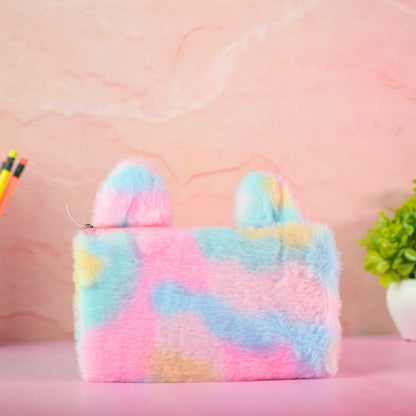 Pencil Pouch Stationery Organizer – Cute Unicorn & Plush Bunny Designs (Yellow, Blue, Pink, Grey & Multicolor)