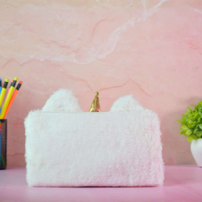 Pencil Pouch Stationery Organizer – Cute Unicorn & Plush Bunny Designs (Yellow, Blue, Pink, Grey & Multicolor)