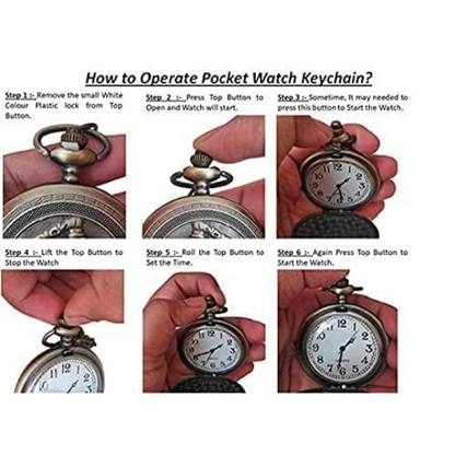 One Piece Luffy Skull Pocket Watch Keychain Antique Vintage Classic Retro Metal Keychain For Car Bikes Key Ring