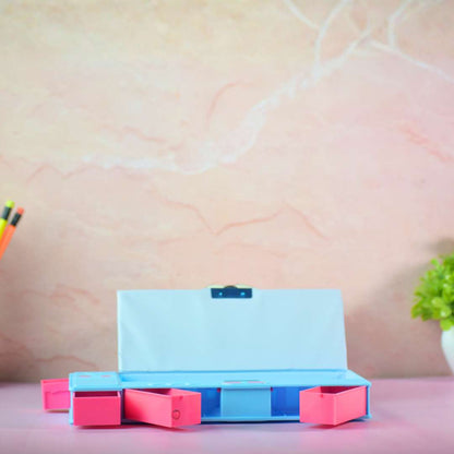 Multi-Compartment Pencil Box for Kids – Unicorn & Astronaut Space Themes