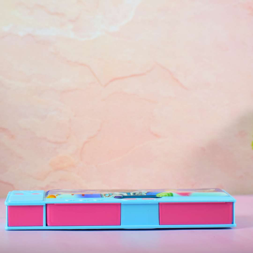 Multi-Compartment Pencil Box for Kids – Unicorn & Astronaut Space Themes