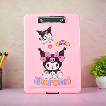 A4 Plastic Storage Clipboard with Case | Character Print Exam Pad & Document Organizer for Students & Office