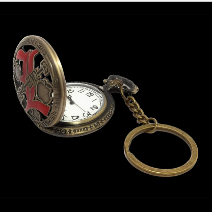 Stylish Death Note pocket watch keychain – perfect for fans and collectors