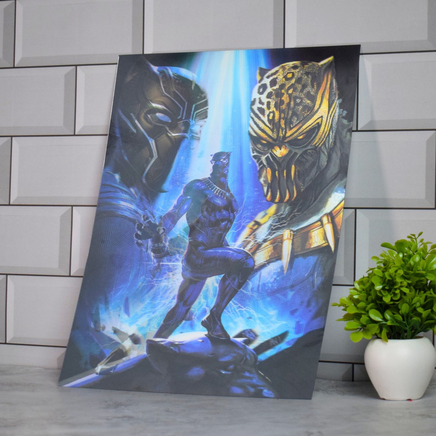 Black Panther vs Killmonger Battle Artwork – 3D Lenticular A3 Poster