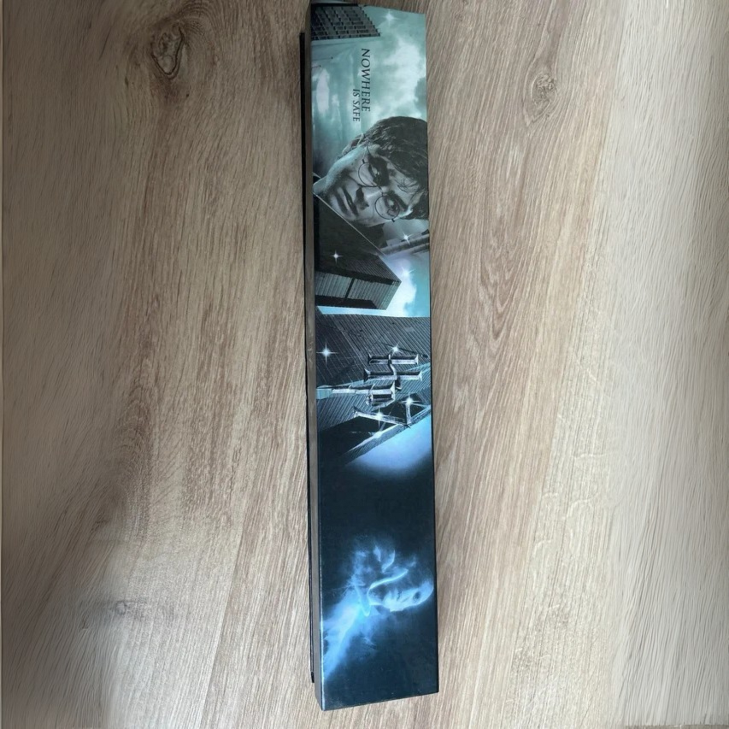 Hermione’s replica wand resting inside a velvet-lined collector's gift box