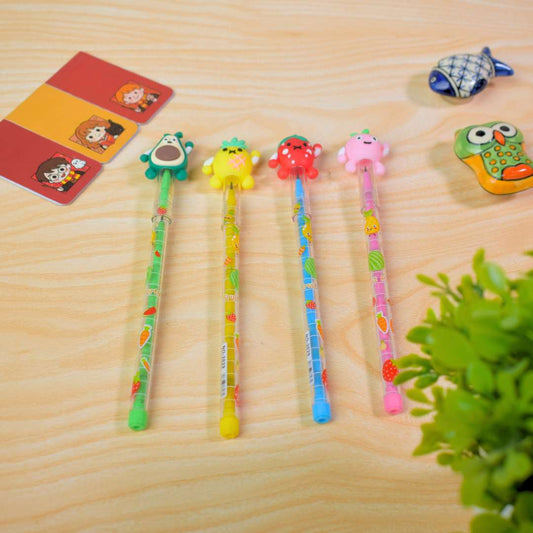Cute Fruit Character Pen – Cartoon Top Writing Pen for Kids
