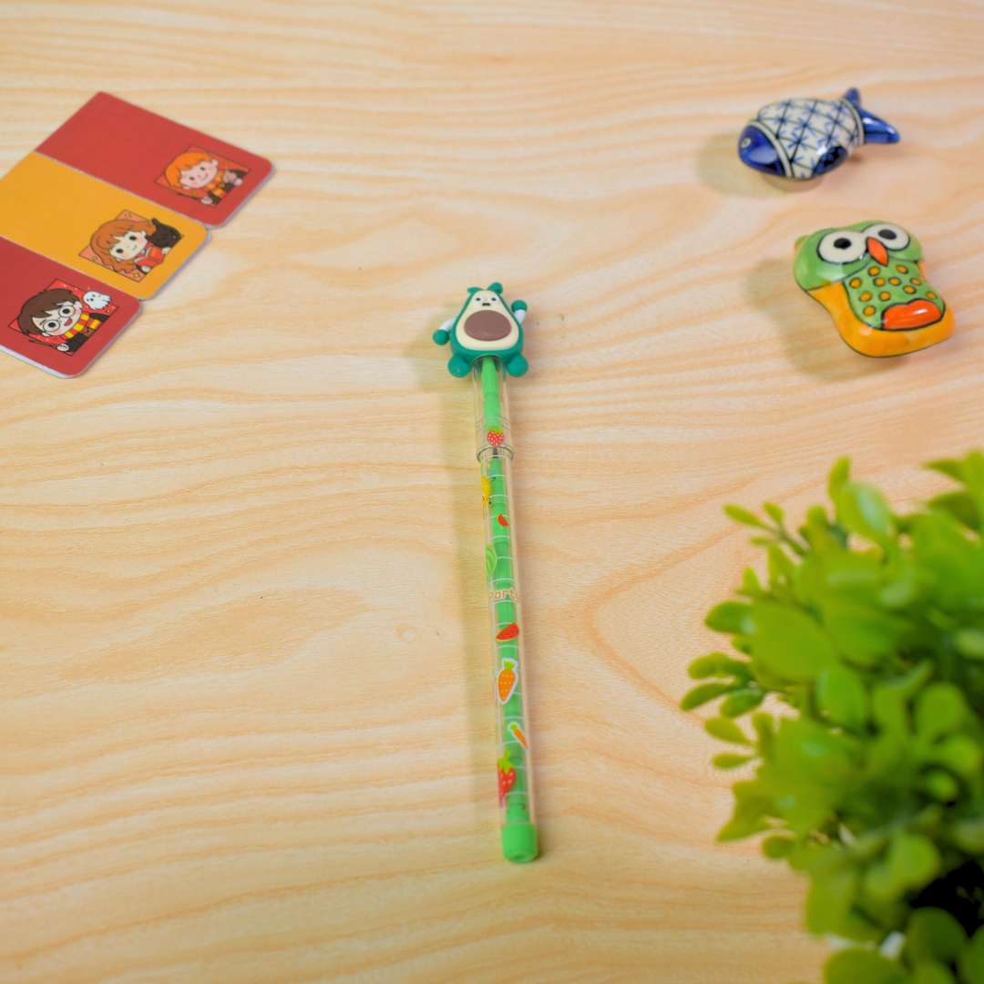 Cute Fruit Character Pen – Cartoon Top Writing Pen for Kids