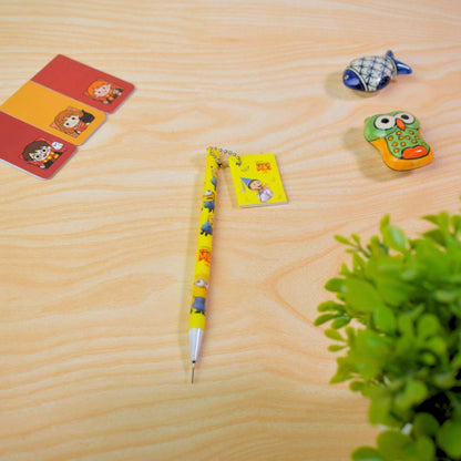 Cartoon Character Keychain Pen – Cute Kids Writing Pen with Chain Tag